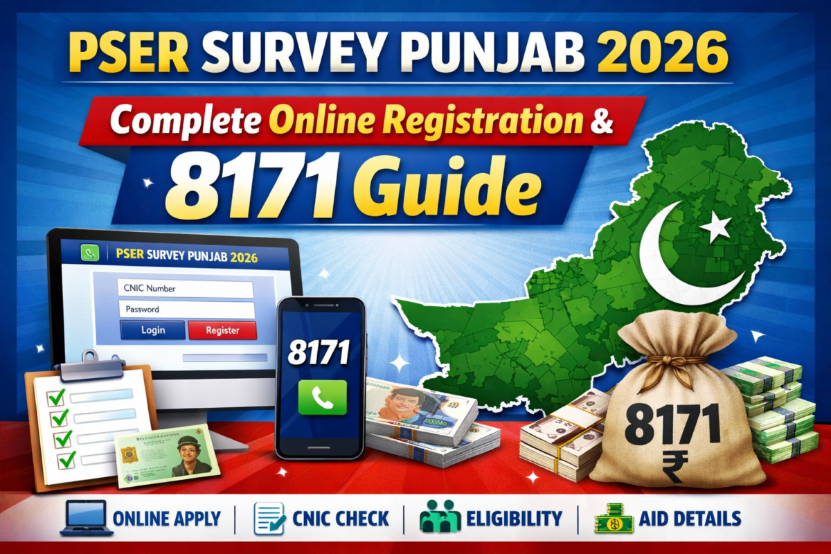 PSER Survey Punjab 2026 Complete Online Registration and 8171 Guide