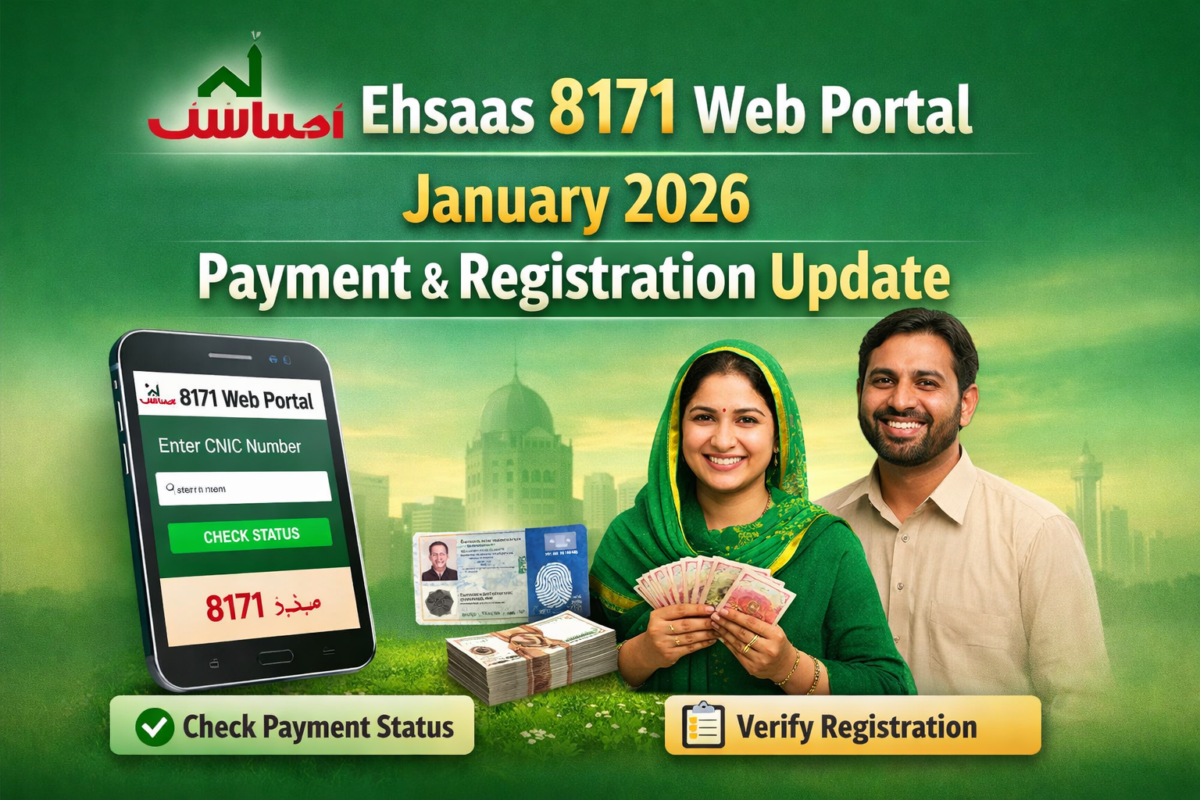 Ehsaas 8171 Web Portal January 2026 Payment and Registration Update
