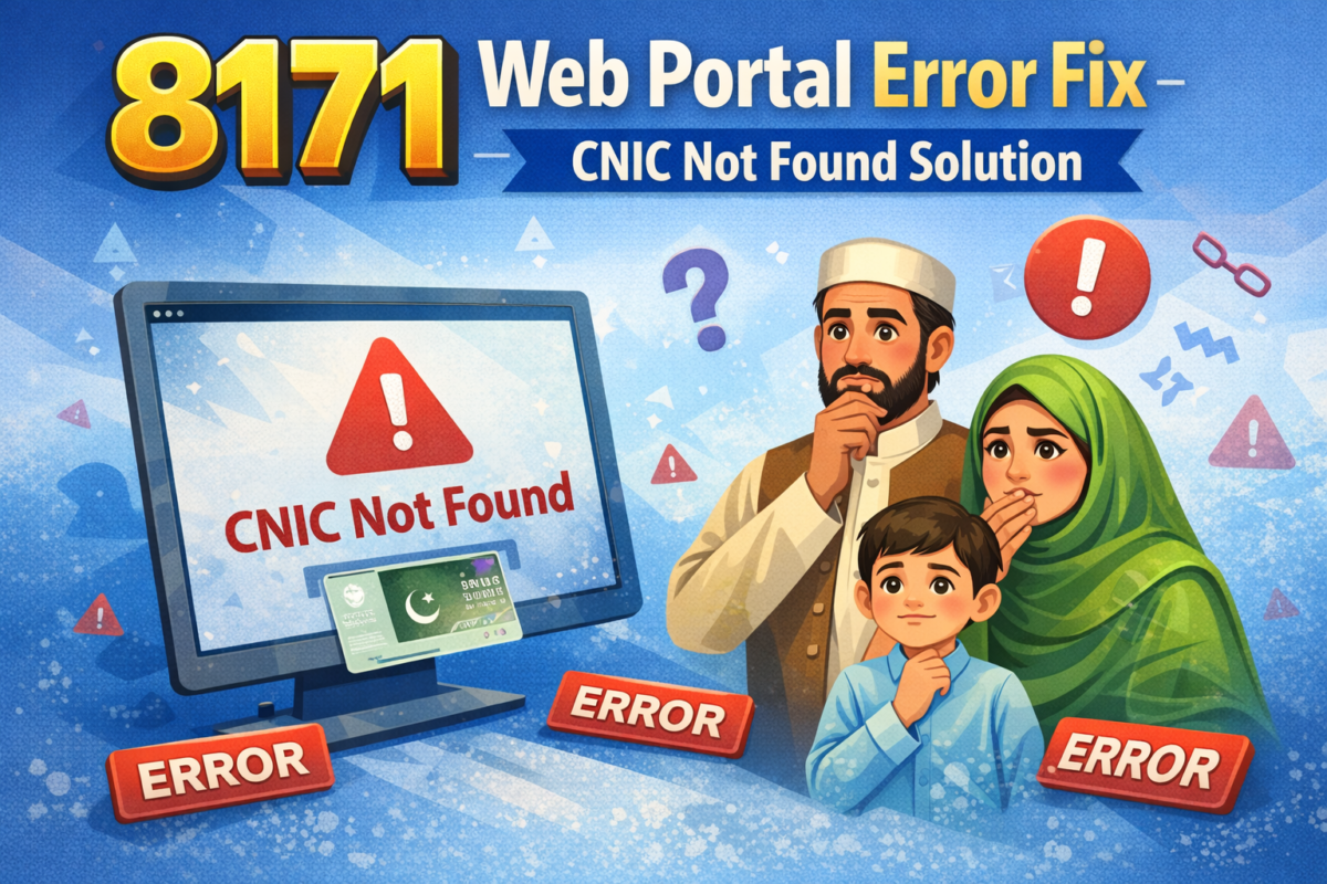 8171 Web Portal Error Fix CNIC Not Found Complete Solution Guide