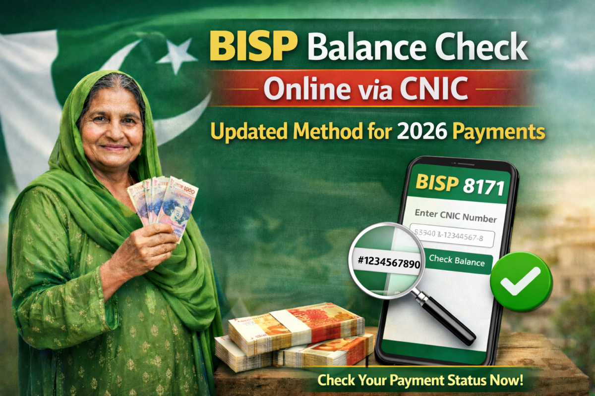 BISP Balance Check Online via CNIC Updated Method for 2026 Payments