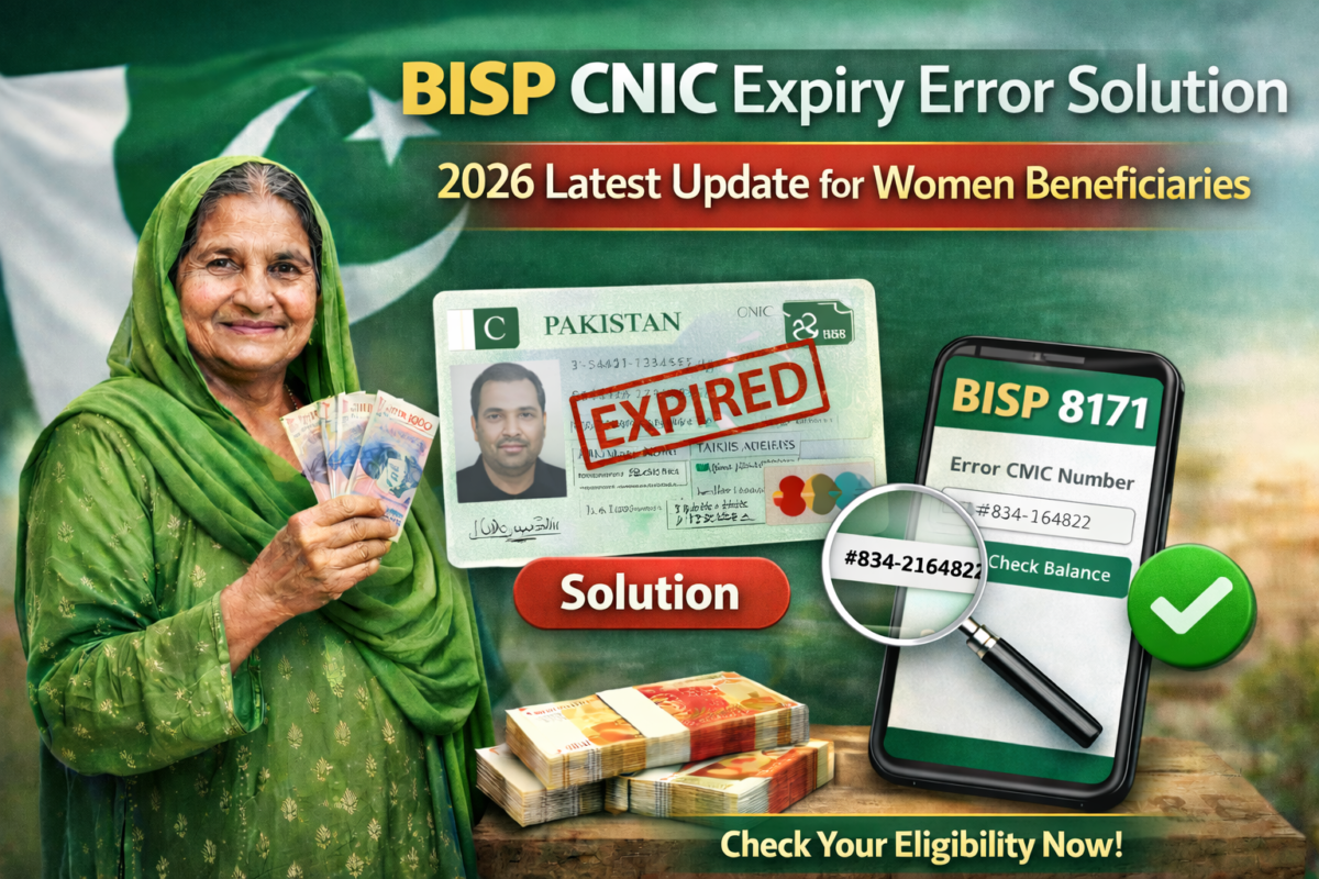 BISP CNIC Expiry Error Solution 2026 Latest Update for Women Beneficiaries